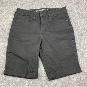UNIVERSAL THREAD BLACK DENIM HIGH RISE BERMUDA SHORTS